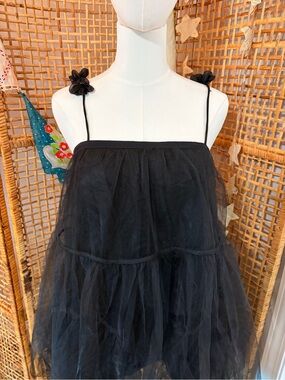 Sister Jane Black Layered Tulle Dress with Branded Tag